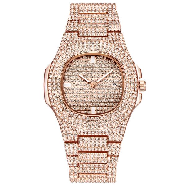 

diamond watch pink happy diamonds 204368-5001 watches swiss quartz movement transparent square dial sapphire crystal ladies watch, Slivery;brown