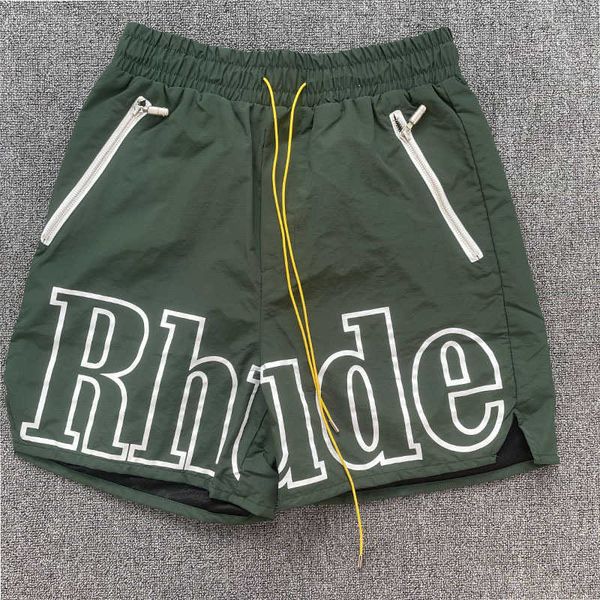 

sports men's meichao beach designer shorts and women's 2023 high street new casual loose fashion fog 5-point pants brand rhude, White;black
