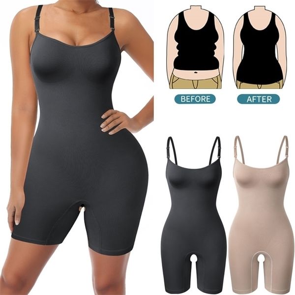 

bodysuit shapewear women full body shaper tummy control slimming sheath butt lifter push up thigh slimmer abdomen shapers corset 220623
