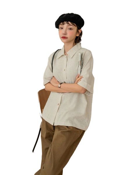 

dazy button up drop shoulder blouse k1cu#, White