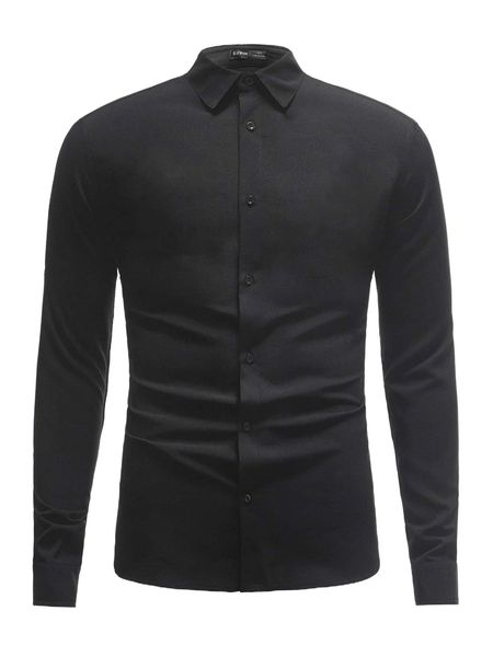 

men solid button up shirt 77xw#, White;black