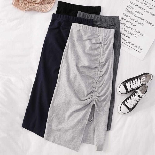 

skirts pleated high waist bag hip skirt women's spring/summer 2022 slit elegant bodycon wrap, Black
