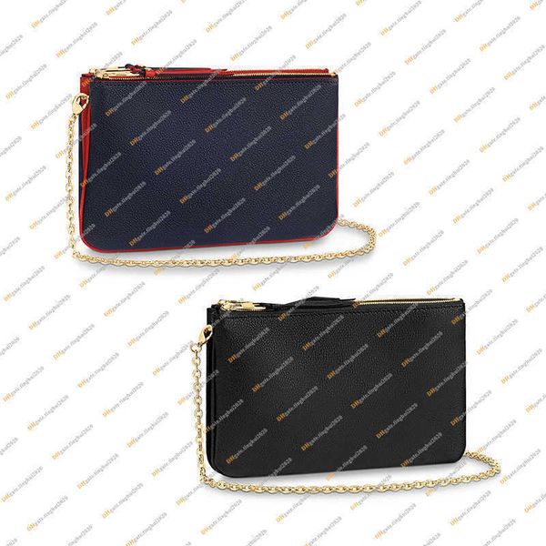 

ladies fashion casual designe luxury pochette double zip crossbody shoulder bags chain bag m68568 m63916 handbag wallet coin