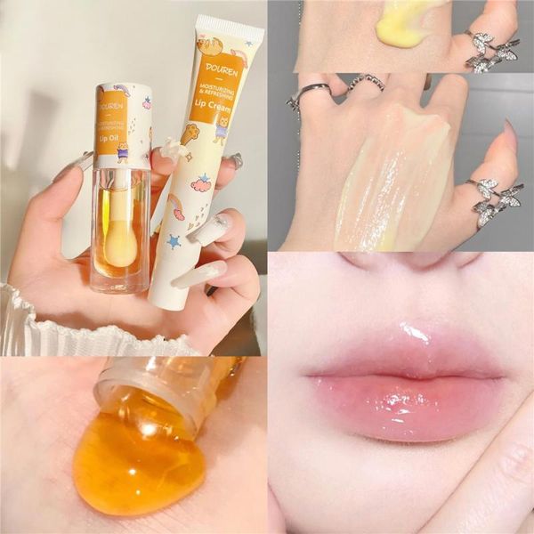 

lip gloss milk jelly honey oil cream set moisturizing chapped lipgloss care plumper