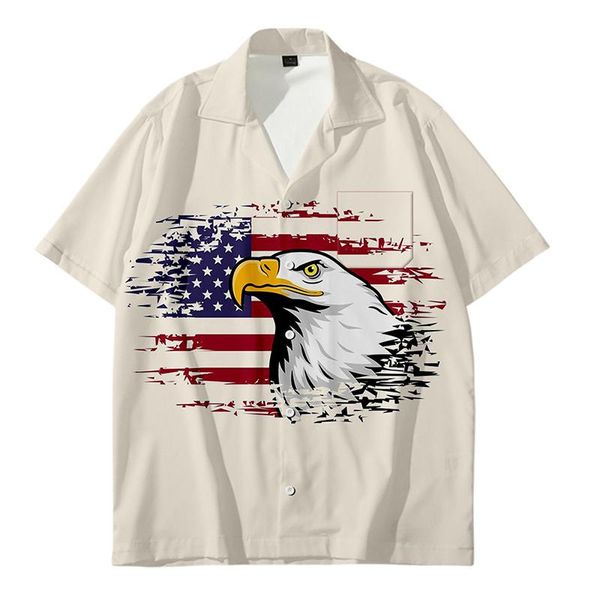 Мужские футболки с принтом на День независимости, повседневный топ с короткими рукавами, дышащая мужская одежда, мужская летняя повседневная одежда 2024