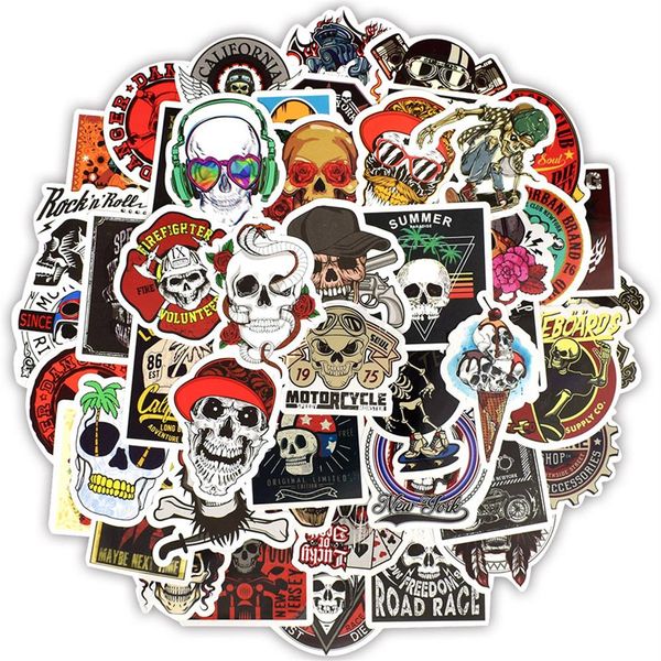 

50 pcs waterproof horrible dark stickers toys for kids diy laptablets snowboard car luggage skateboard bicycle motorcycle228e