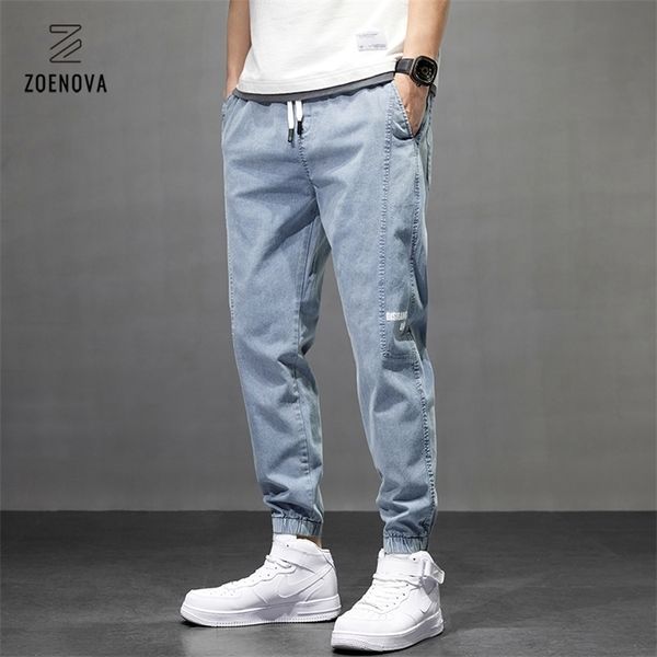 

men's jean jogger harem pant men pants harajuku cargo jeans cotton casual denim hip hop sweatpants male trousers 220325, Black