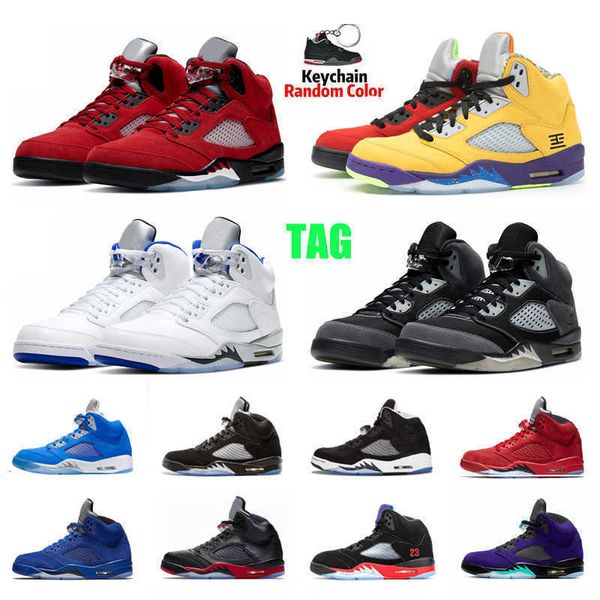 

5 5s raging bull men basketball shoes mens fire red oregon ducks stealth anthracite alternate trainer sport sneakers eur 40-47, Black