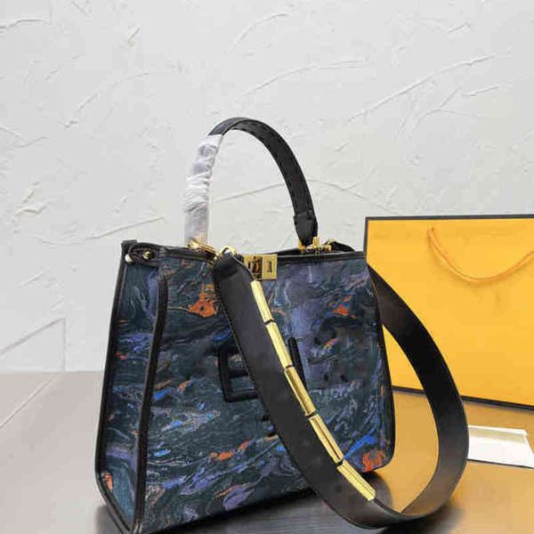 

evening bags large capacity tie dye canvas embroidered letters tote bags women handbag shoulder designer buckle crossbody female wide strap