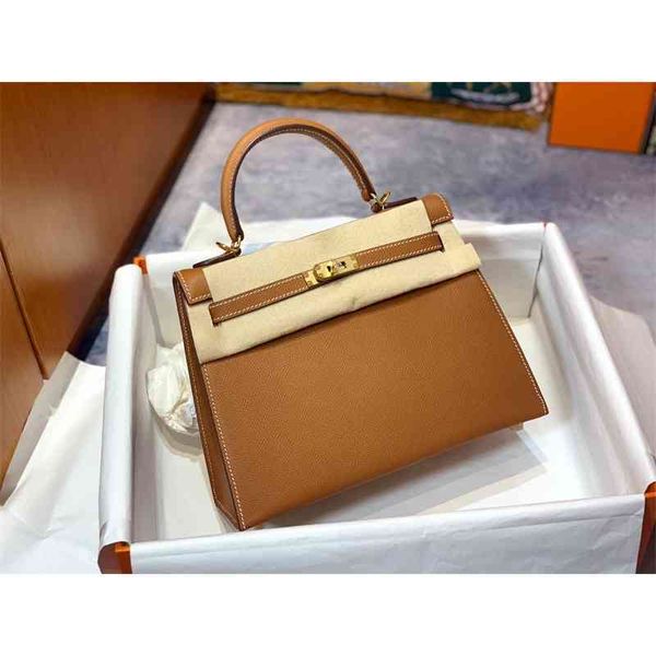 

designer herme 25 women 28 ke1ly french epsom leather gold brown gold buckle manual wax wire steel plated k gold riri zipper