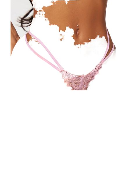 

plain appliques thong d64p#, Black;red