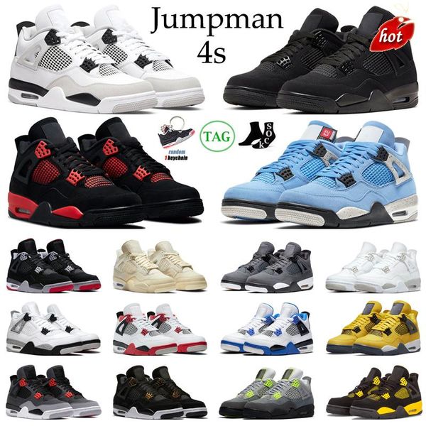 

og military black 4s basketball shoes men women jumpman 4 red thunder black cat infrared bred university blue cool grey mens trainers sport