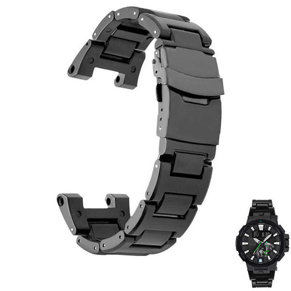 Correa de reloj de acero y plástico para Casio PRW-7000FC, correa de reloj deportiva negra para serie de montañismo PROTREK, accesorio de pulsera de reloj
