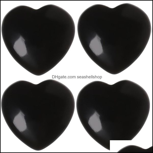 Stone Heart Heart Natural Black Quartz Gemito Cristal Cura Chakra Reiki Craft Toys Fun Toys 20x6mm Drop 2021 JE DHSELLER2010 DHUH