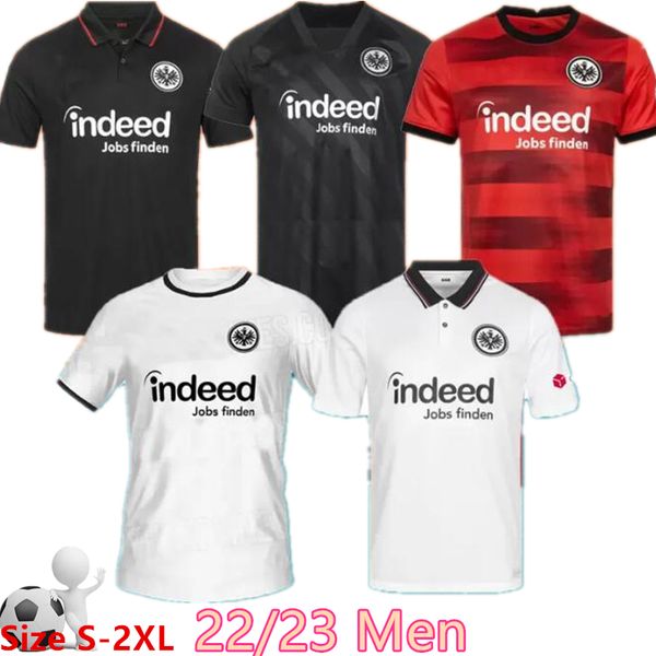 

21/22/23 eintracht frankfurt soccer jerseys 2021 kostic sow klammers hinteregger kamada borre shirt rode ache man football uniform, Black;yellow