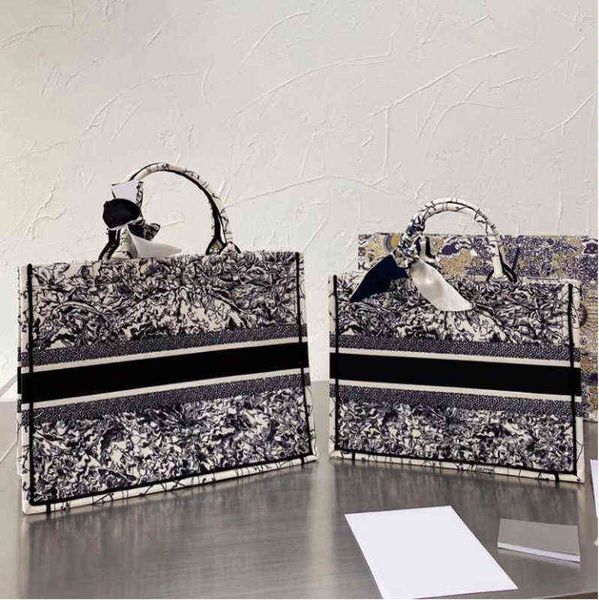 

3aluxury designers original totes bags light grey tiger embroidery book handbag tote women's classic handle laplarge capacity shopping, Red;black