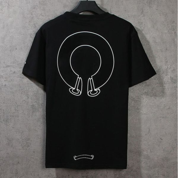 

loose summer ch men's classic designer t shirts short sleeves letter horseshoe sanskrit cross print sweatshirts t-shirts woman tees i8e, White;black