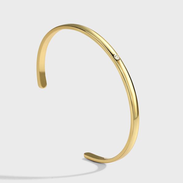 

neat gold single drill open ring bracelet women's accessories, Golden;silver