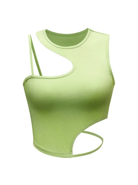 

cut out ribbed knit c5yl#, White