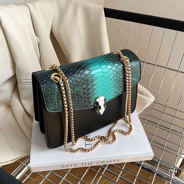 

classic serpentine single shoulder bag women's 2022 new high-level color fashion versatile chain messenger