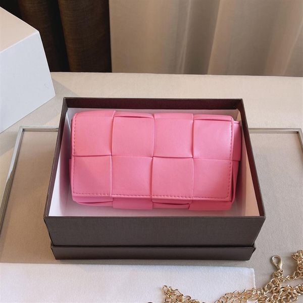 

15%off designer cassette mini belt bags pack weave fanny knitted waistbags fashion women leather crossbody bag without box 061703207k