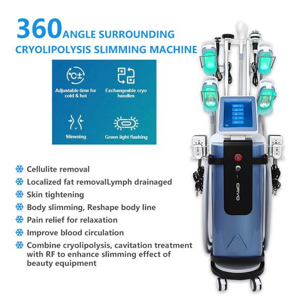 Cryolipolysis body contouring 360 mini cryo machine rimozione del doppio mento laser dimagrante apparecchiature di bellezza cavitazione rf certificato CE personalizzazione del logo