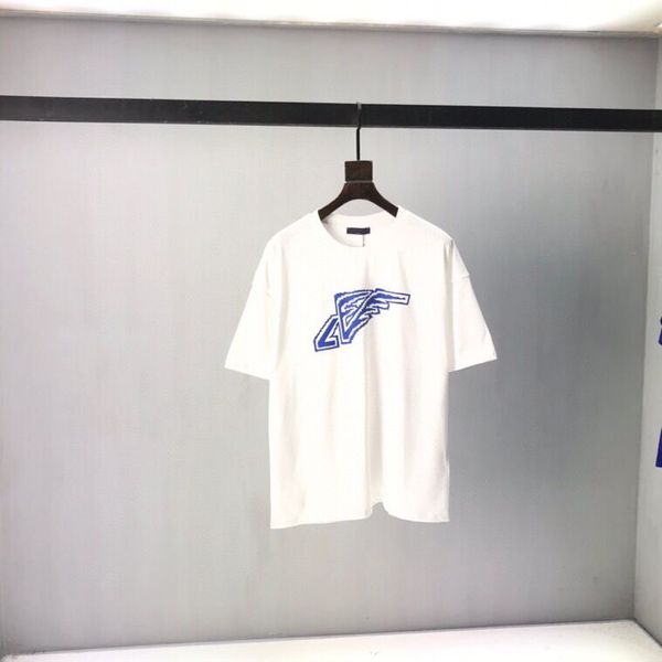 

2022ss spring and summer new letter printing short-sleeved cotton fabric high-quality t-shirt casual wild jumper g54s32, Black;brown
