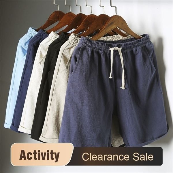 

mrgb fashion cotton line shorts men summer beach casual solid baggy basic pockets streetwear men s clothing 220301, White;black
