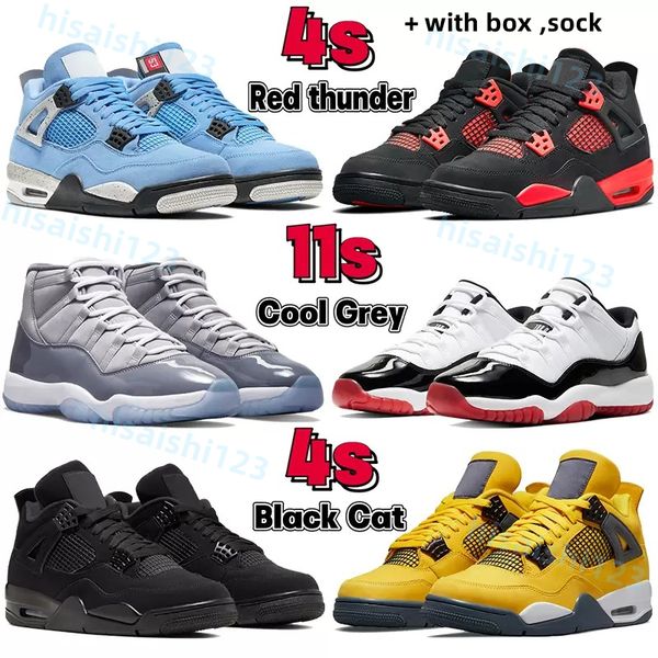 

2022 boots basketball shoes 4 4s red thunder university blue tour yellow 11 11s cool grey animal instinct 25th anniversary black cat men wom