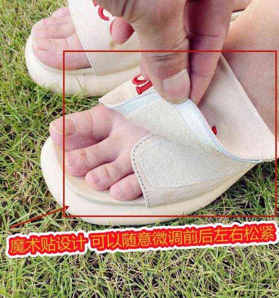 

summer women's sandals with thick soles and velcro beach, Black