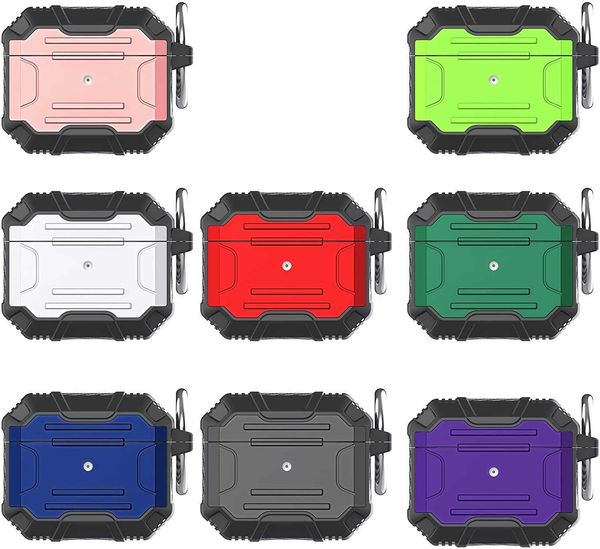 

armor series military for airpods 3 2021 new case full-body shell carbon fiber protective cover skin for airpod 3rd generation