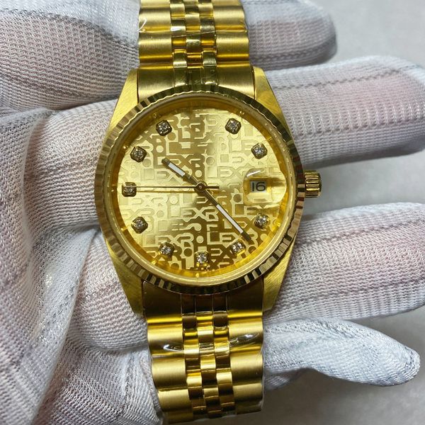 

men&women watches mechanical automatic self-winding date-just sapphire glass 36mm stainless steel original clasp for men wristwatches, Slivery;brown