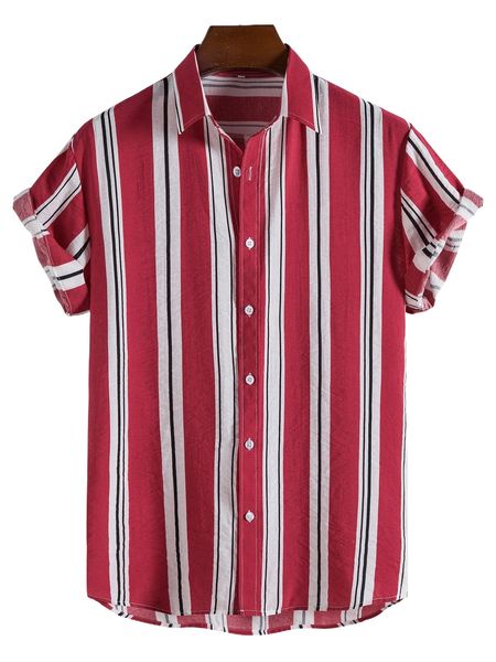 

men striped button up shirt p7he#, White;black
