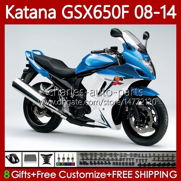 Karosserie-Kit für Suzuki Katana GSX-650F GSXF 650 GSXF-650 08–14 120No.63 GSX650F GSXF650 08 09 10 11 12 13 14 GSX 650F 2008 2009 2010 2011 2012 2013 2014 Verkleidung blau glänzend