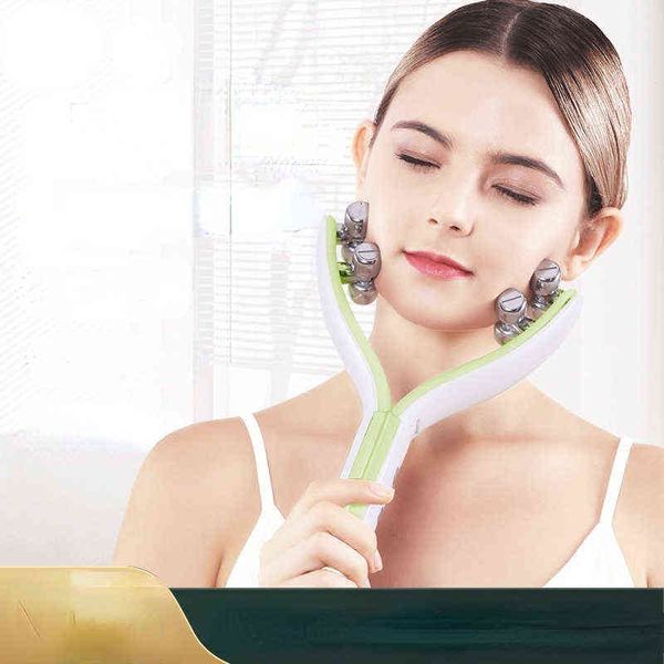 

face-lifting artifact massager small v-face roller beauty instrument lift masseter muscle shaping 220513