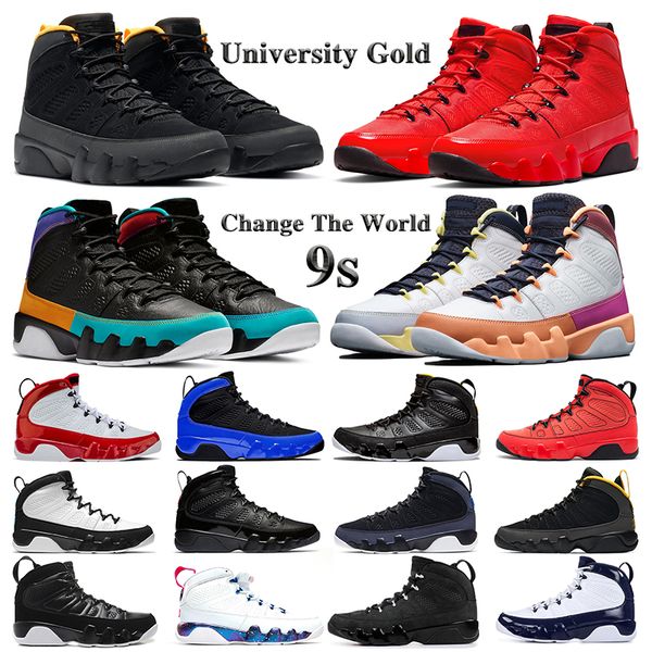 

ok s 9 9s men basketball shoes gym chile red university gold racer blue reflective citrus black white anthracite particle grey unc mens trai