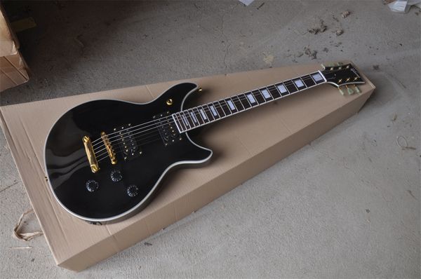 

black retro six string electric guitar we can customize various styles of guitars