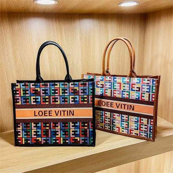 

handbag direct capacity shoulder red texture printed portable tote large factory store online