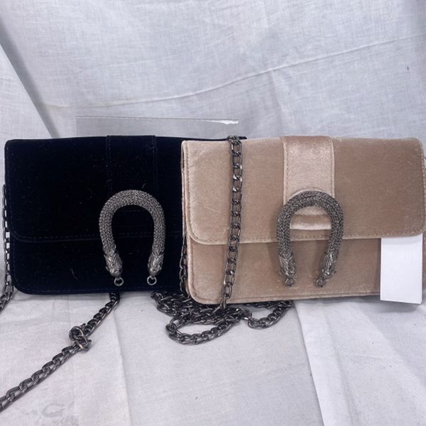 

women's bag flannel single shoulder purse messenger bags handbag chain classic plain flap silver hardware decoration thread lady wallet