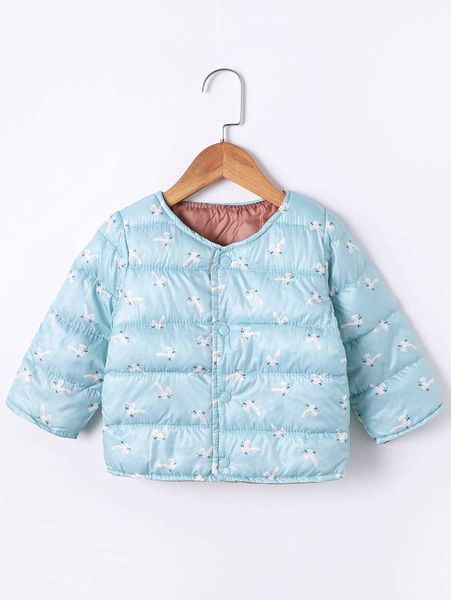 

toddler boys cartoon graphic puffer coat she, Blue;gray