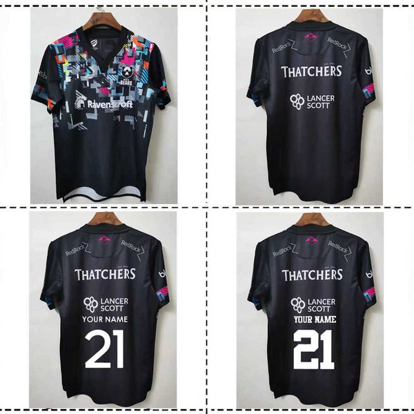 

2022 new men's t shirts t5vh 2021 2021/22 bristol bears home rugby training jersey size s---5xl, White;black