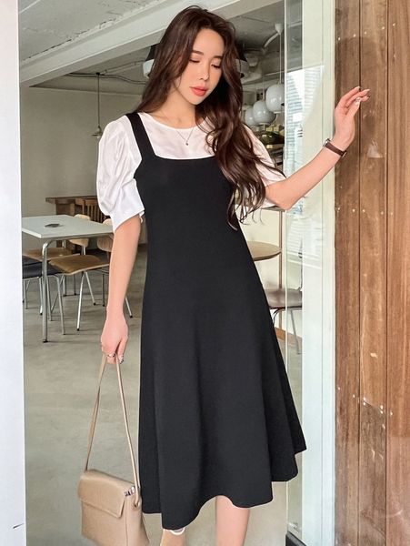 

dazy solid sweater dress without blouse v3su#, White;black