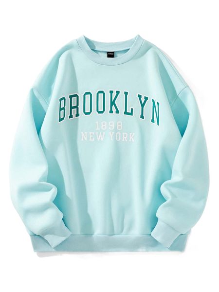 

letter graphic thermal lined sweatshirt r5ho#, Black
