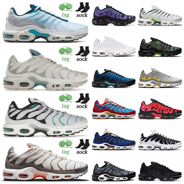 

2022 wholesale tn plus se mens women running shoes psychic blue metallic teal hyper jade first use neon green triple white fire red oreo tun