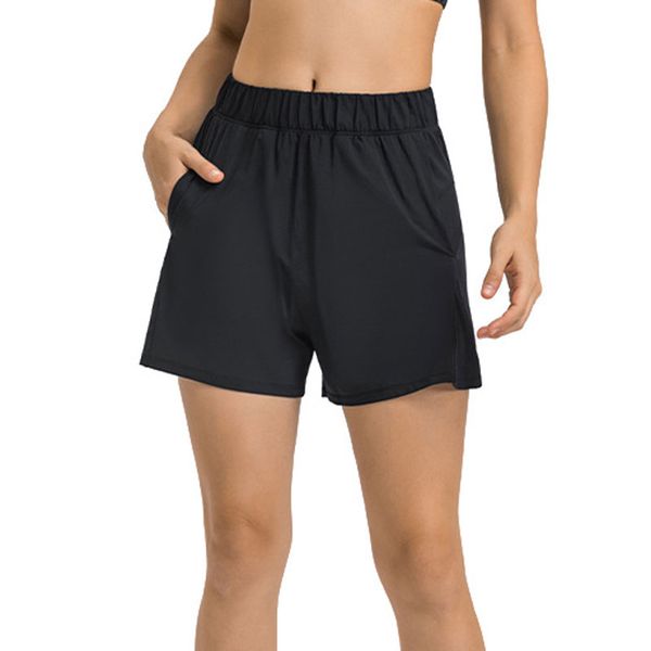 

l_196 sport shorts women yoga short pants side drop-in pockets jogging short