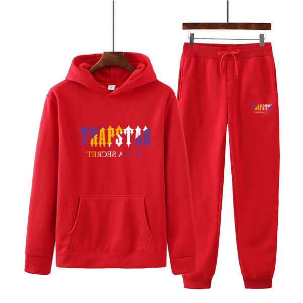 

spring designer tracksuits autumn/winter brand trapstar tracksuit men's hoodie sports woman sets fashion black white printing fleece sw, Gray
