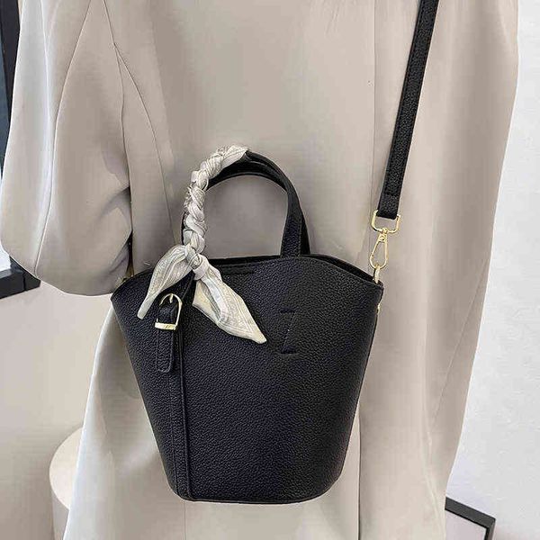 

casual pu leather women handbags bucket bags ladies small shoulder tote bags fashion designer female crossbody bag g220506