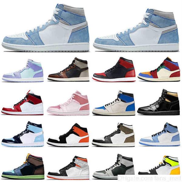 

1s men basketball shoes 1 hyper royal banned bred shadow chicago women mens trainers sports sneakers breathable drops315e, Black