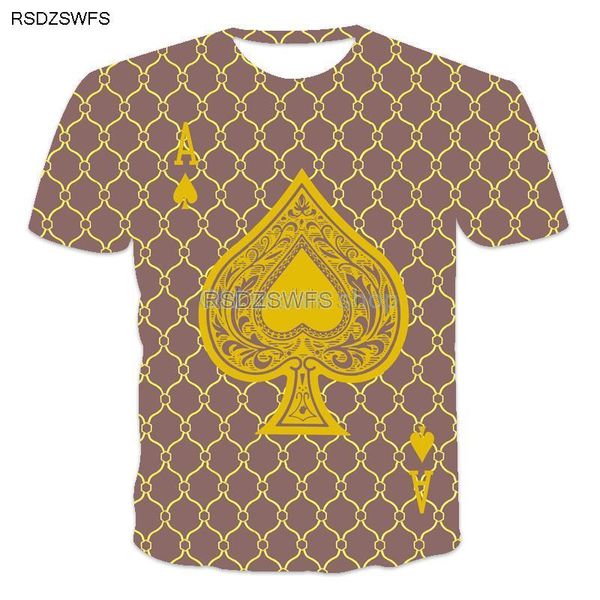 

ace of spades mens t-shirts playing card 3d brand printing personalized t-shirt fashion street style summer short-sleeved t-shir 5rl1e, White;black