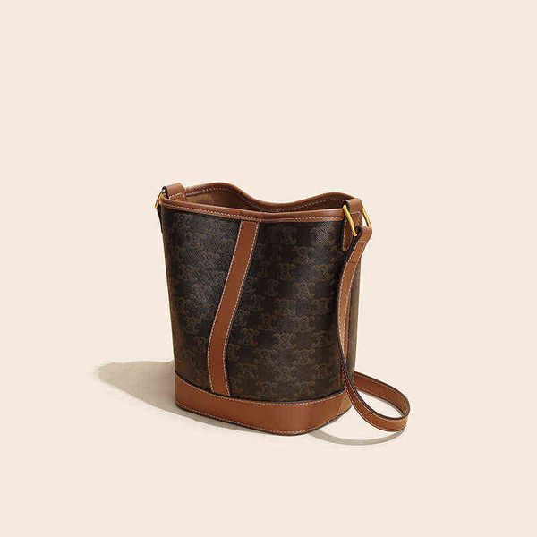 

factory direct sale new brand ladies bags wholesale leather women's classic bucket large capacity triumphal arch single shoulder messen